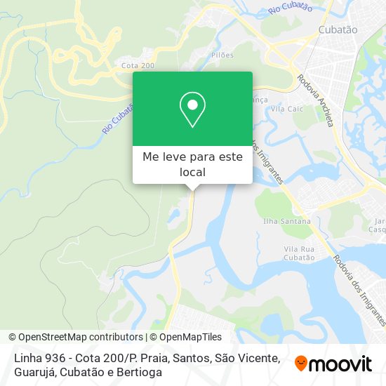 Linha 936 - Cota 200/P. Praia mapa