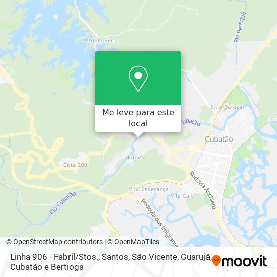 Linha 906 - Fabril/Stos. mapa