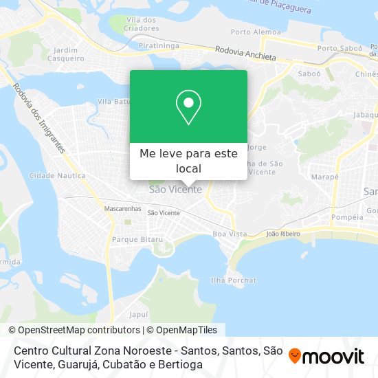 Centro Cultural Zona Noroeste - Santos mapa