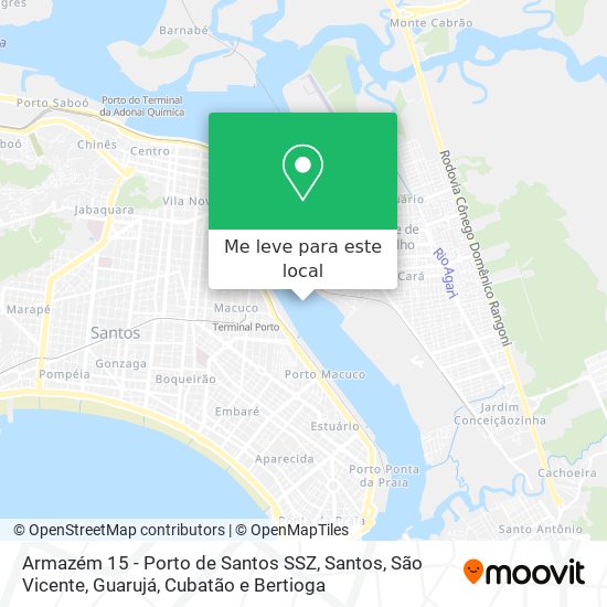 Armazém 15 - Porto de Santos SSZ mapa