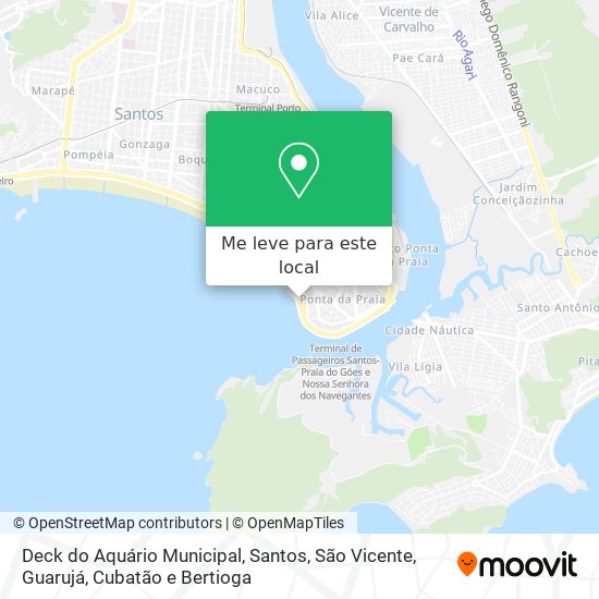 Deck do Aquário Municipal mapa