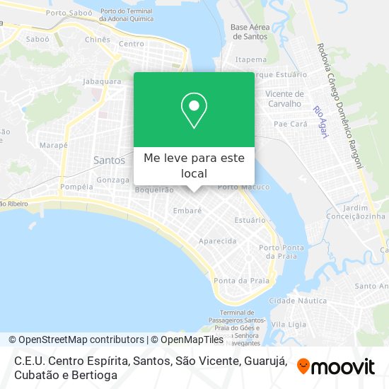 C.E.U. Centro Espírita mapa