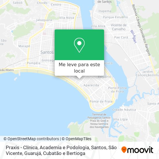 Praxis - Clínica, Academia e Podologia mapa