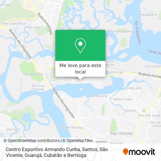 Centro Esportivo Armando Cunha mapa