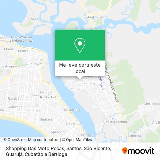 Shopping Das Moto Peças mapa