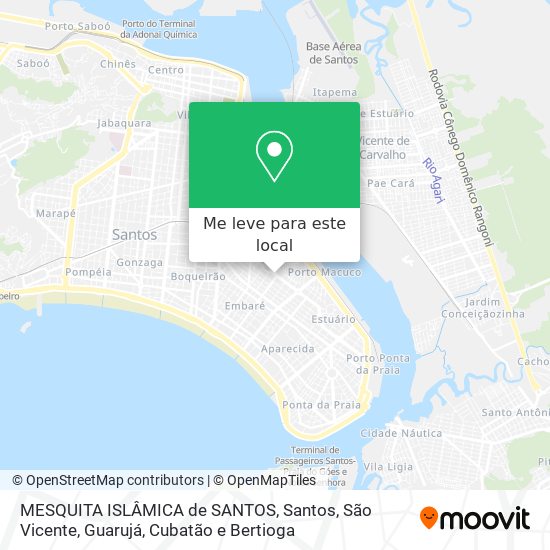 MESQUITA ISLÂMICA de SANTOS mapa