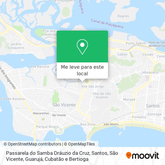Passarela do Samba Dráuzio da Cruz mapa