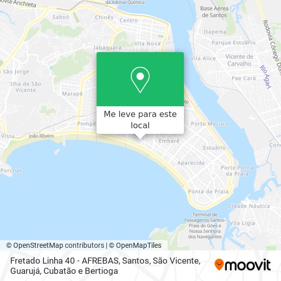 Fretado Linha 40 - AFREBAS mapa