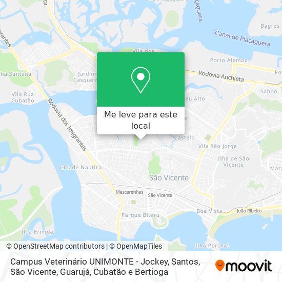 Campus Veterinário UNIMONTE - Jockey mapa