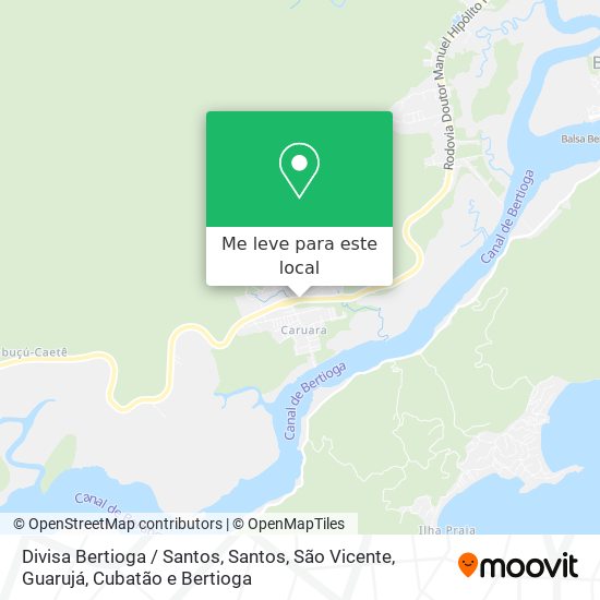 Divisa Bertioga / Santos mapa