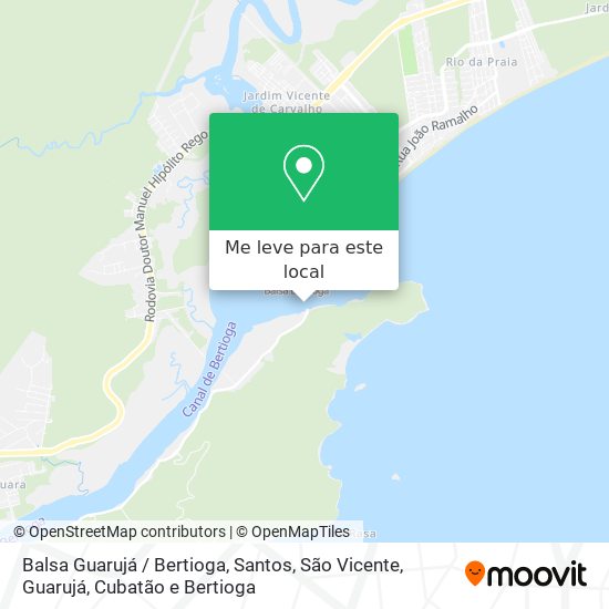 Balsa Guarujá / Bertioga mapa