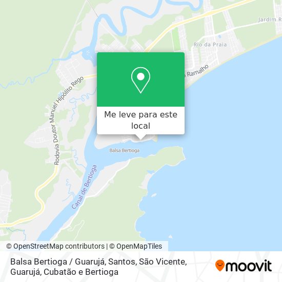 Balsa Bertioga / Guarujá mapa