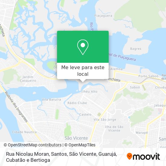 Rua Nicolau Moran mapa