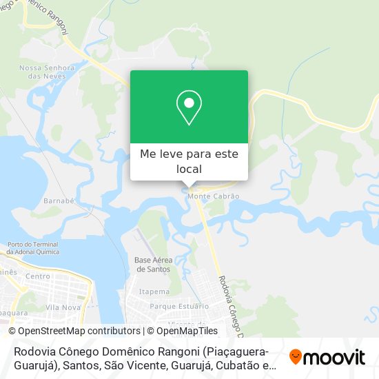 Rodovia Cônego Domênico Rangoni (Piaçaguera-Guarujá) mapa