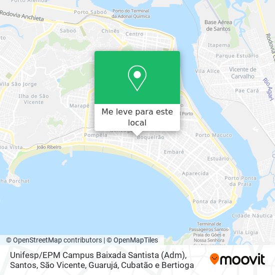 Unifesp / EPM Campus Baixada Santista (Adm) mapa