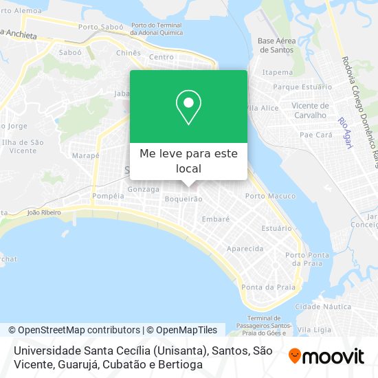 Universidade Santa Cecília (Unisanta) mapa