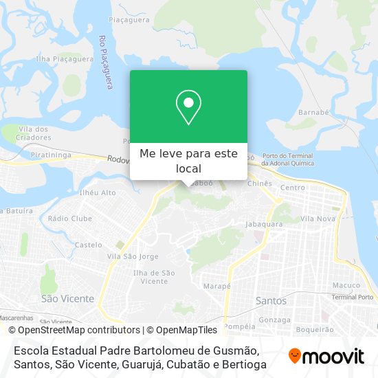 Escola Estadual Padre Bartolomeu de Gusmão mapa