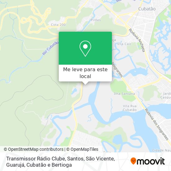 Transmissor Rádio Clube mapa