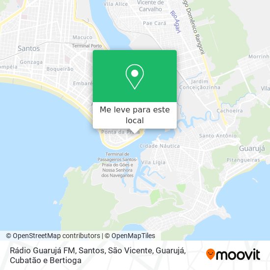 Rádio Guarujá FM mapa