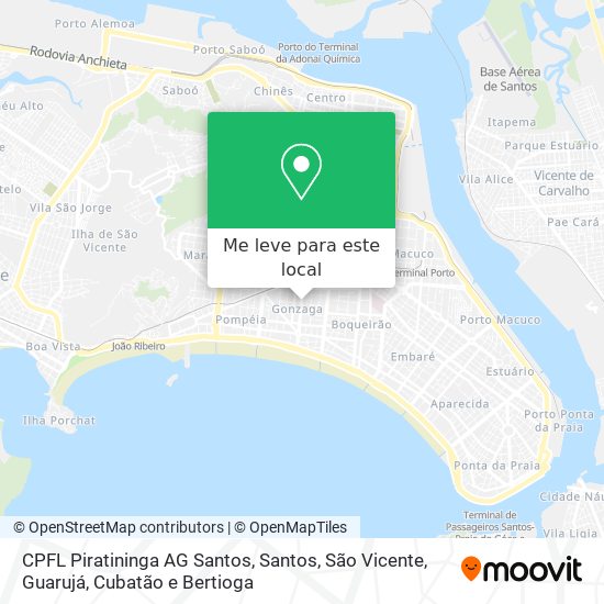 CPFL Piratininga AG Santos mapa