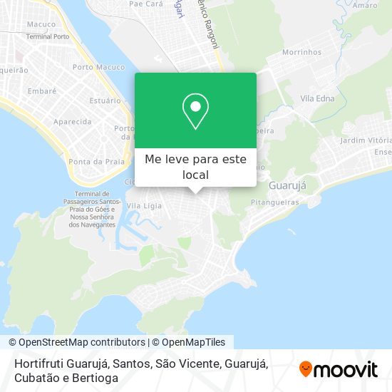 Hortifruti Guarujá mapa