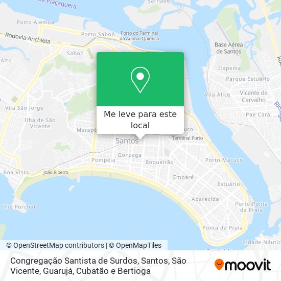 Congregação Santista de Surdos mapa