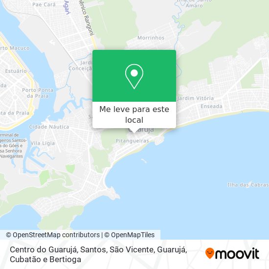 Centro do Guarujá mapa