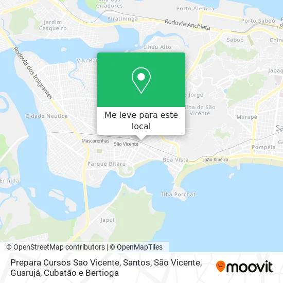 Prepara Cursos Sao Vicente mapa