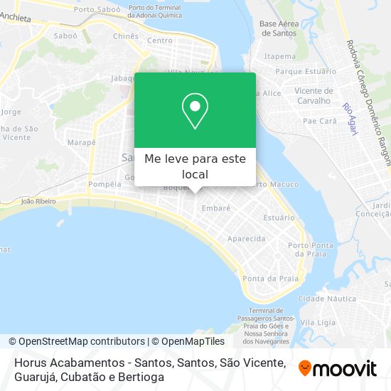 Horus Acabamentos - Santos mapa