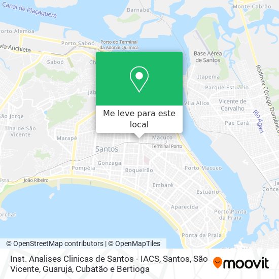Inst. Analises Clinicas de Santos - IACS mapa