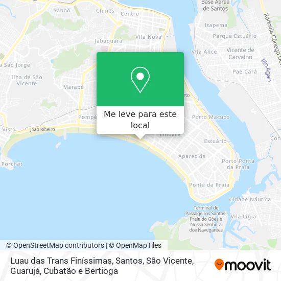 Luau das Trans Finíssimas mapa