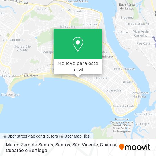 Marco Zero de Santos mapa