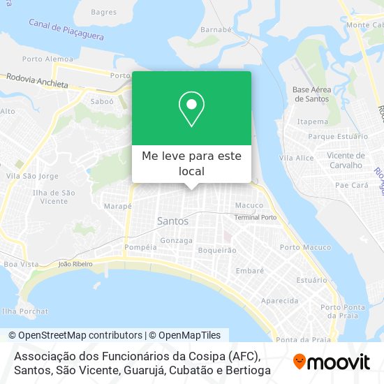 Associação dos Funcionários da Cosipa (AFC) mapa