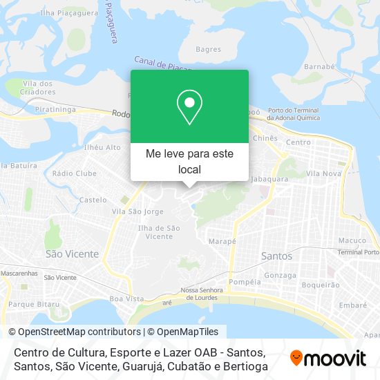 Centro de Cultura, Esporte e Lazer OAB - Santos mapa