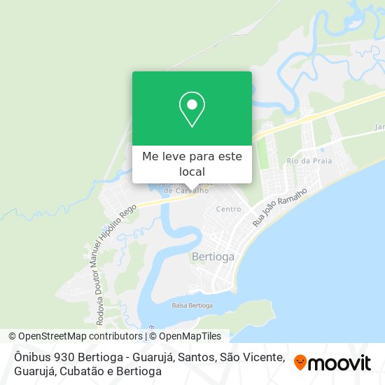 Ônibus 930 Bertioga - Guarujá mapa