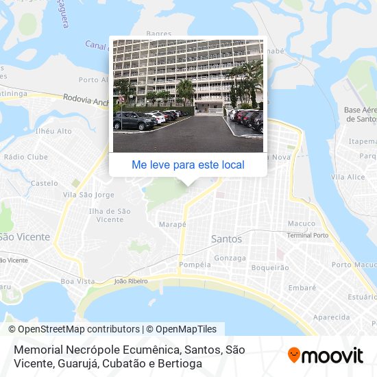Memorial Necrópole Ecumênica mapa