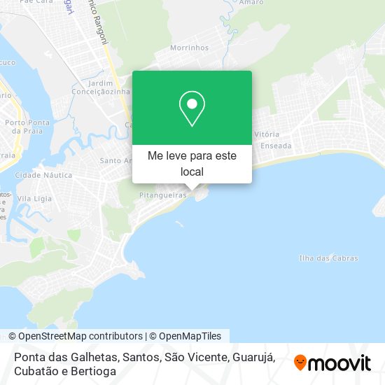 Ponta das Galhetas mapa