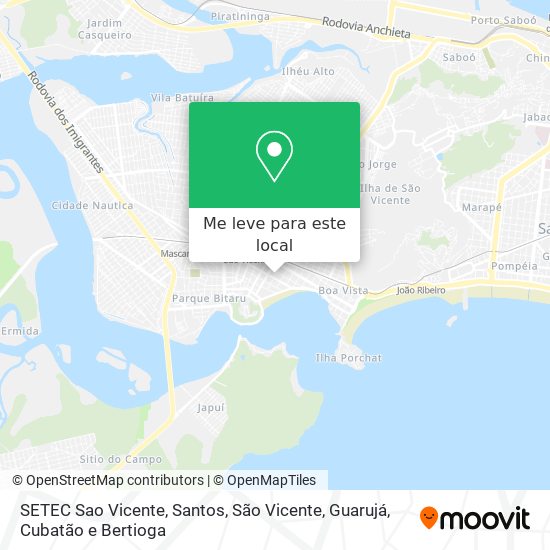 SETEC Sao Vicente mapa