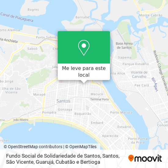 Fundo Social de Solidariedade de Santos mapa