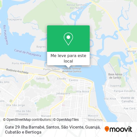 Gate 29 Ilha Barnabé mapa