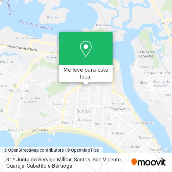 31ª Junta do Serviço Militar mapa