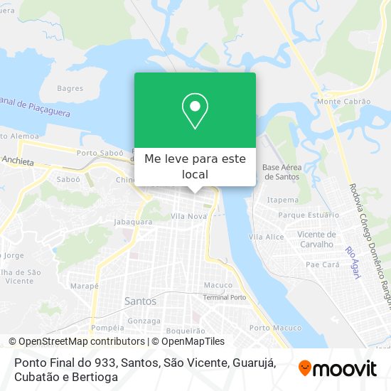 Ponto Final do 933 mapa