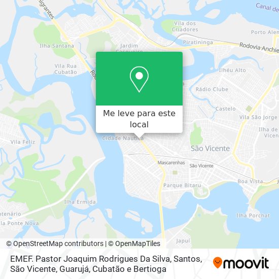 EMEF. Pastor Joaquim Rodrigues Da Silva mapa