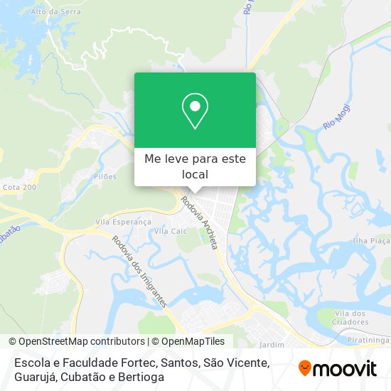Escola e Faculdade Fortec mapa