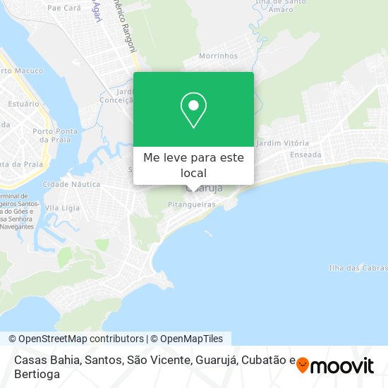 Como chegar até Casas Bahia em Guarujá de Ônibus ou Barca?