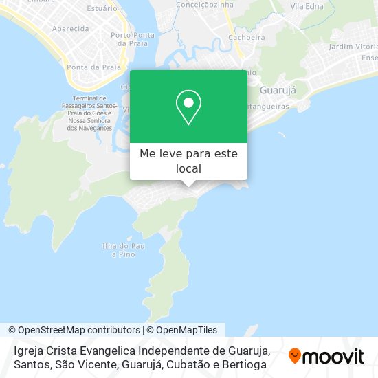 Igreja Crista Evangelica Independente de Guaruja mapa