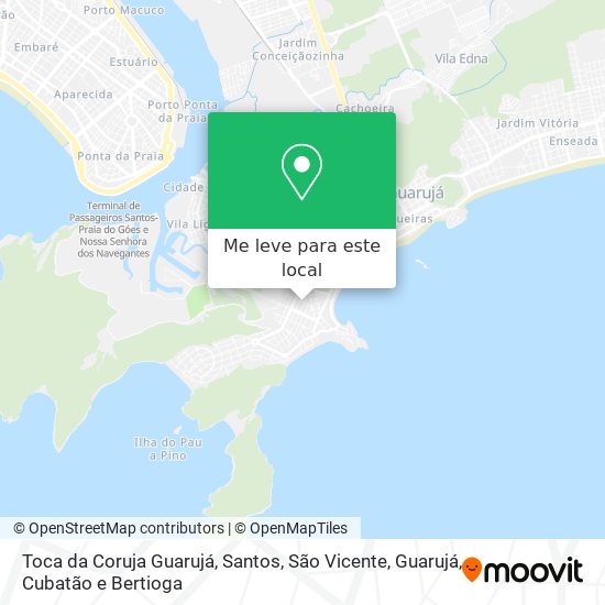 Toca da Coruja Guarujá mapa