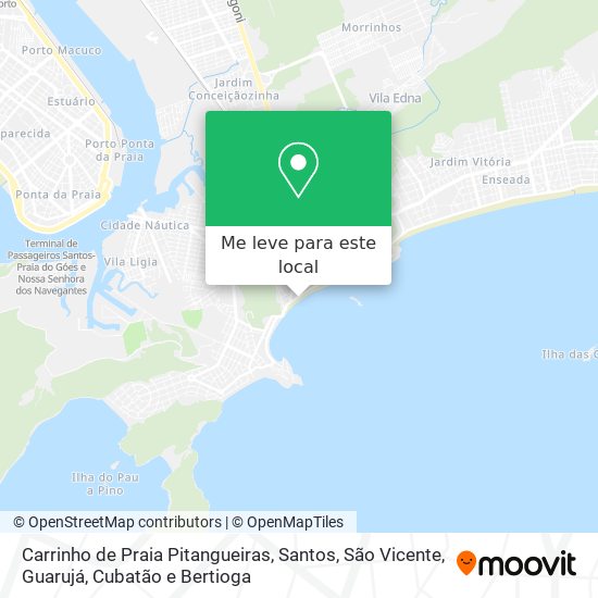 Carrinho de Praia Pitangueiras mapa