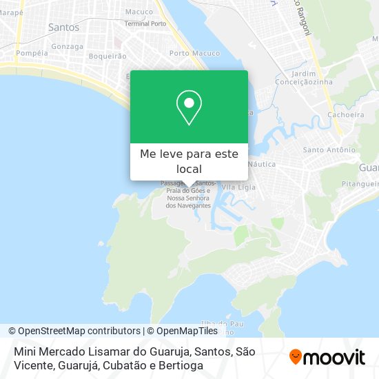 Mini Mercado Lisamar do Guaruja mapa