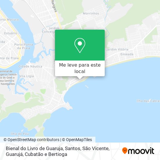 Bienal do Livro de Guaruja mapa